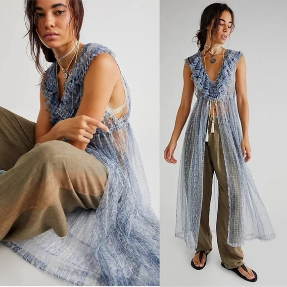 NWT- Free People In Paris Maxi Top - Picture 1 of 3